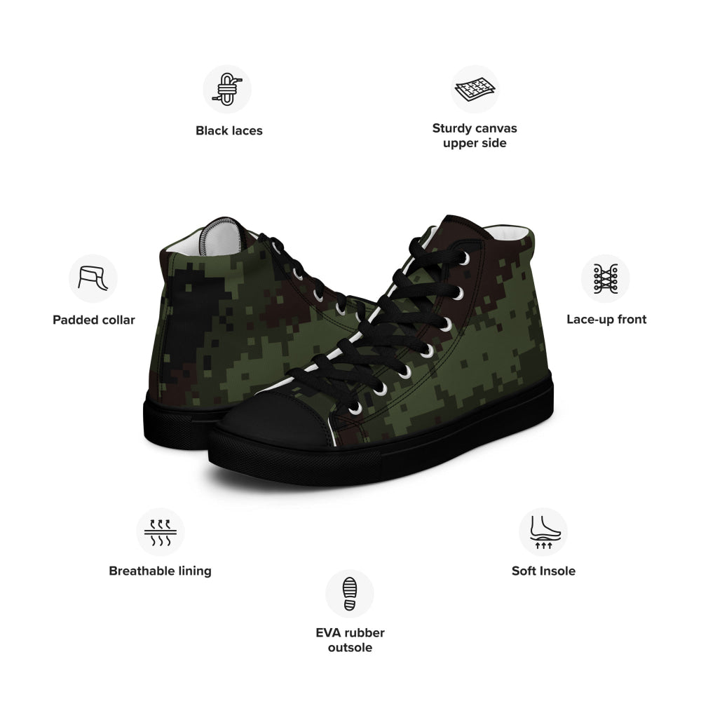 Thailand Army Digital CAMO Men’s high top canvas shoes - Mens High Top Canvas Shoes