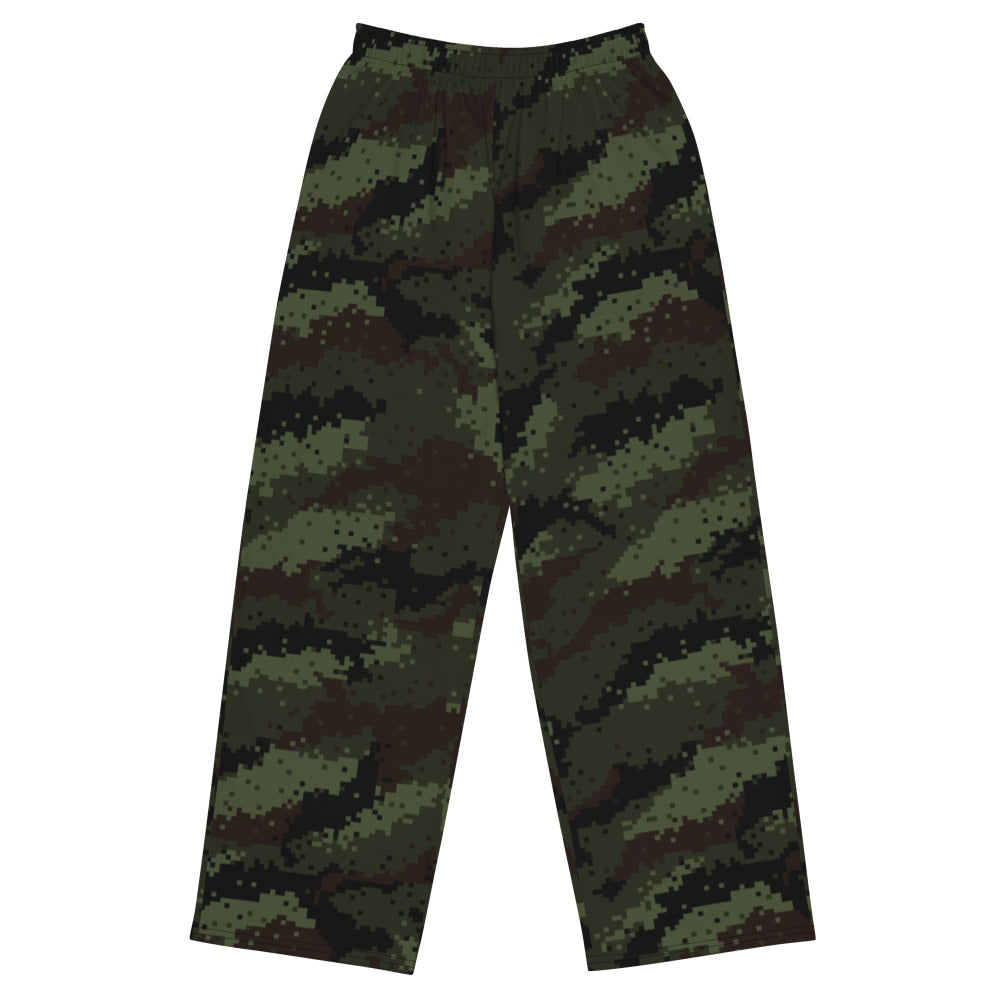 Thailand Army Digital CAMO unisex wide-leg pants - 2XS - Unisex Wide-Leg Pants