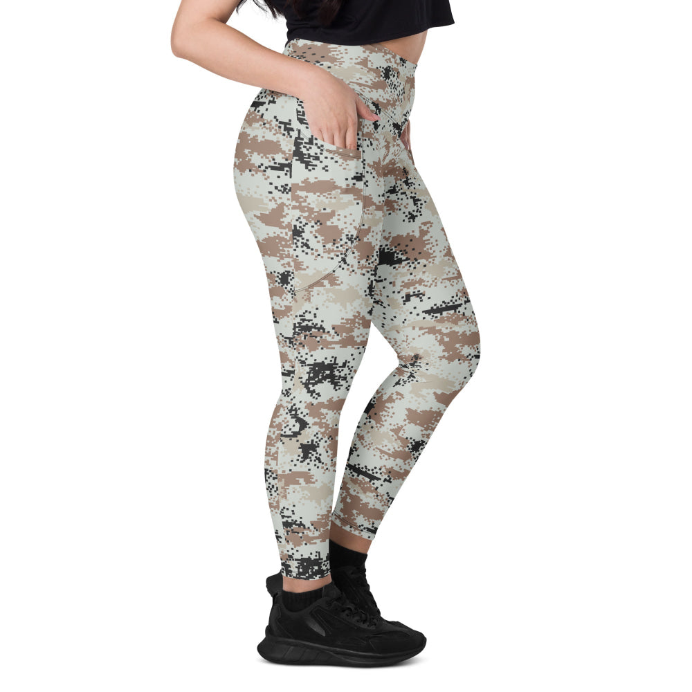 Thailand Darfur Desert Digital CAMO Leggings with pockets - Womens With Pockets