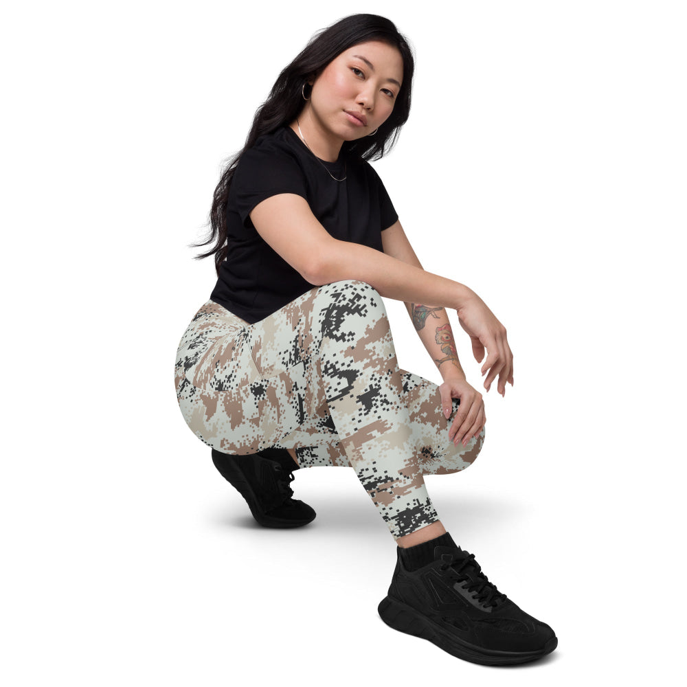 Thailand Darfur Desert Digital CAMO Leggings with pockets - Womens With Pockets