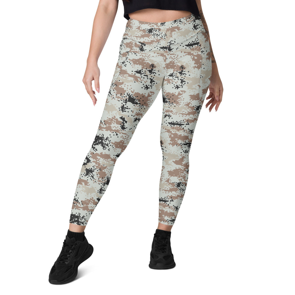 Thailand Darfur Desert Digital CAMO Leggings with pockets - Womens With Pockets