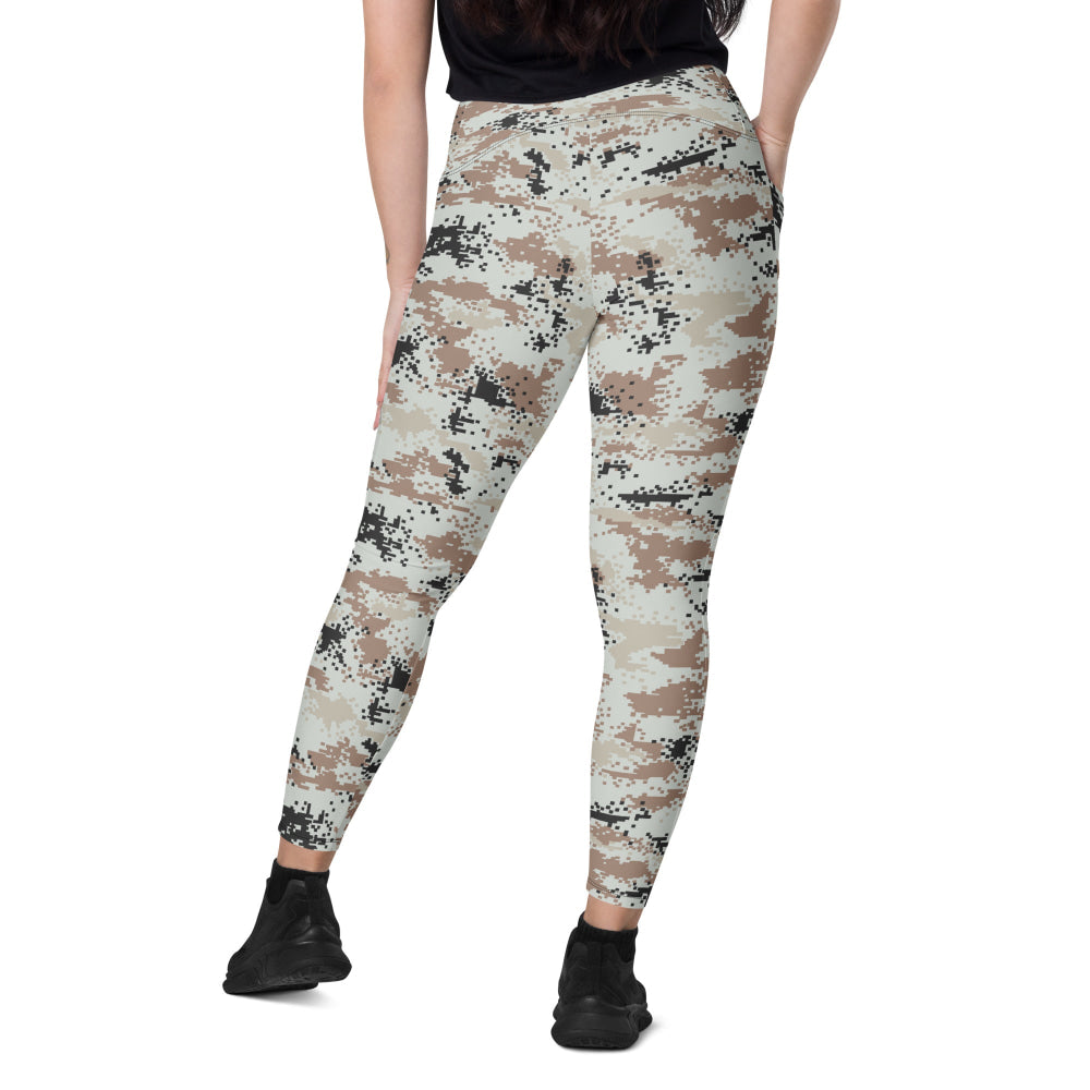 Thailand Darfur Desert Digital CAMO Leggings with pockets - Womens With Pockets