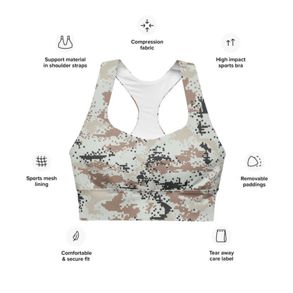 Thailand Darfur Desert Digital CAMO Longline sports bra - Womens Sports Bra