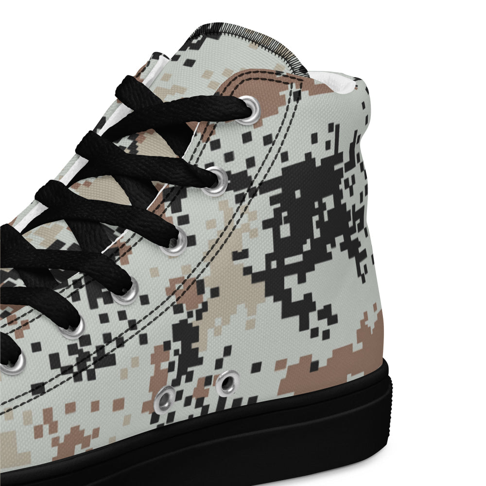 Thailand Darfur Desert Digital CAMO Men’s high top canvas shoes - Mens High Top Canvas Shoes