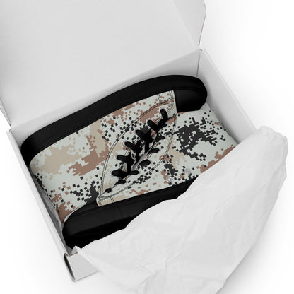 Thailand Darfur Desert Digital CAMO Men’s high top canvas shoes - Mens High Top Canvas Shoes