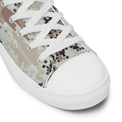 Thailand Darfur Desert Digital CAMO Men’s high top canvas shoes - Mens High Top Canvas Shoes