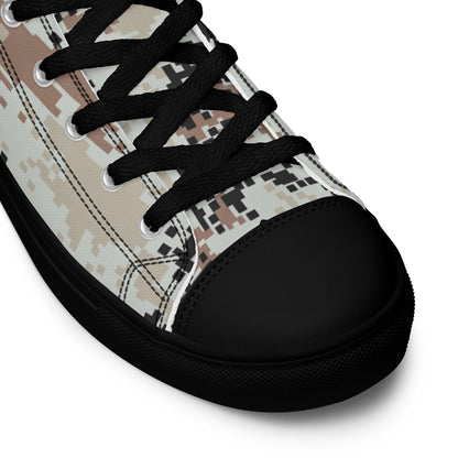 Thailand Darfur Desert Digital CAMO Men’s high top canvas shoes - Mens High Top Canvas Shoes