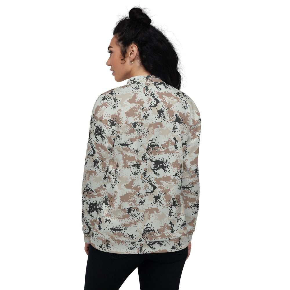 Thailand Darfur Desert Digital CAMO Unisex Bomber Jacket