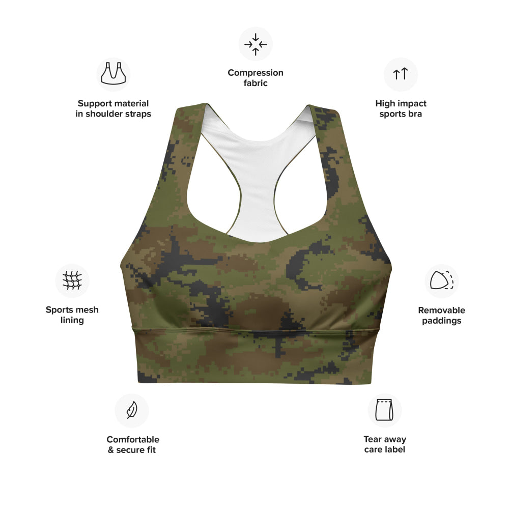 Thailand Marine Corps 2009 Digital CAMO Longline sports bra - Womens Sports Bra