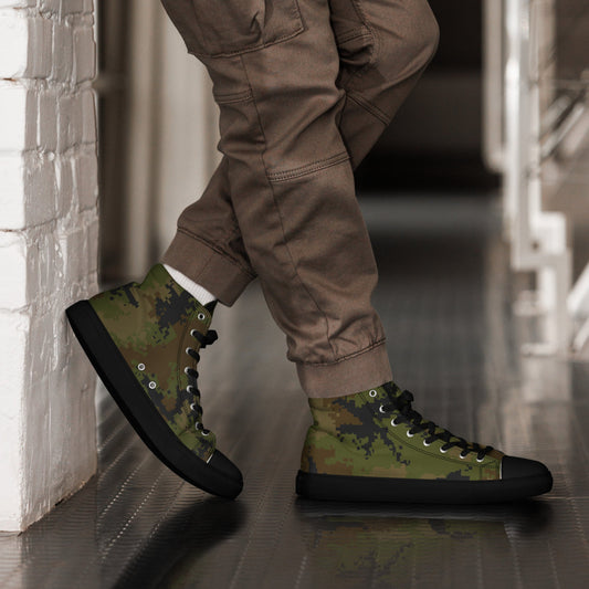 Thailand Marine Corps 2009 Digital CAMO Men’s high top canvas shoes - Black / 5 - Mens High Top Canvas Shoes