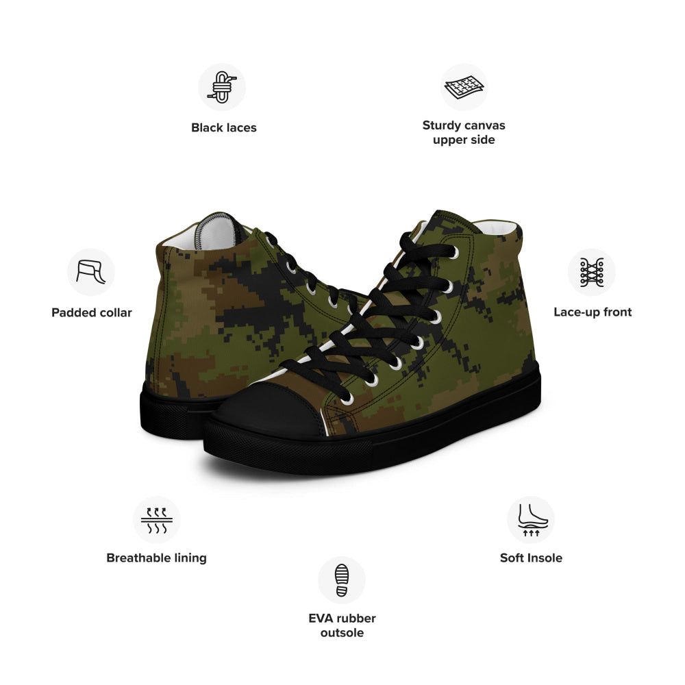 Thailand Marine Corps 2009 Digital CAMO Men’s high top canvas shoes - Mens High Top Canvas Shoes