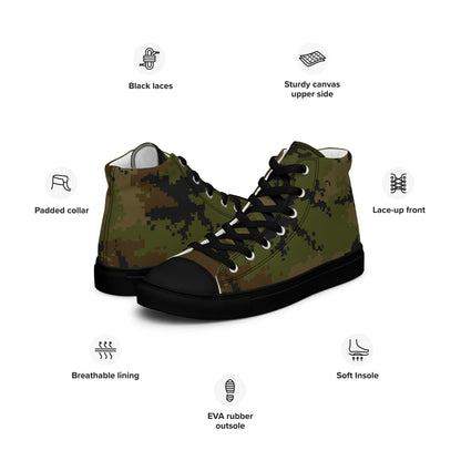 Thailand Marine Corps 2009 Digital CAMO Men’s high top canvas shoes - Mens High Top Canvas Shoes