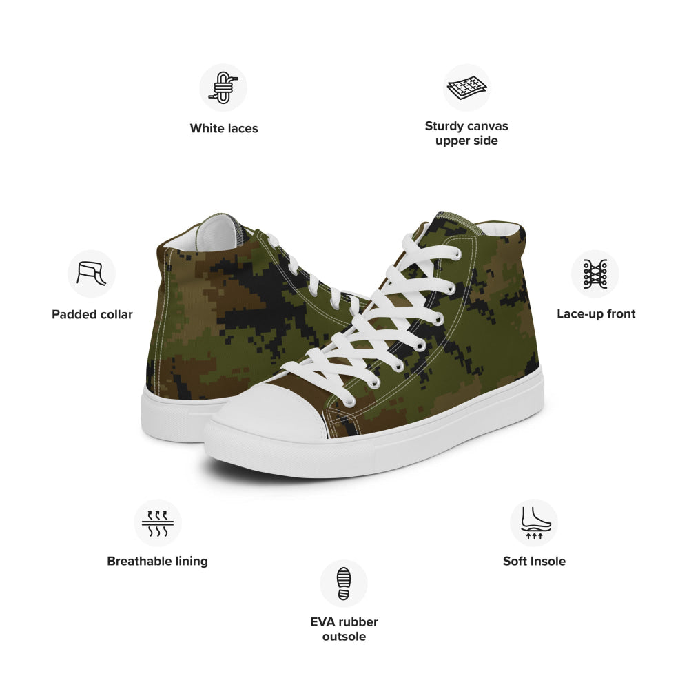 Thailand Marine Corps 2009 Digital CAMO Men’s high top canvas shoes - Mens High Top Canvas Shoes