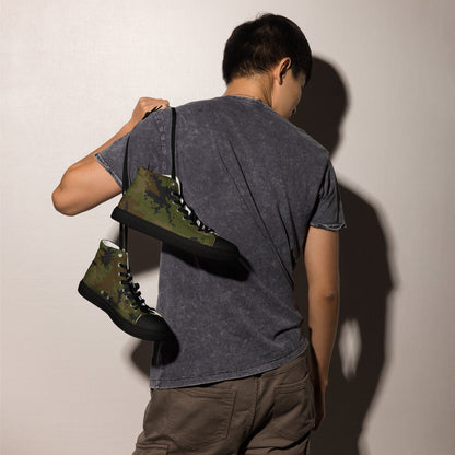 Thailand Marine Corps 2009 Digital CAMO Men’s high top canvas shoes - Mens High Top Canvas Shoes