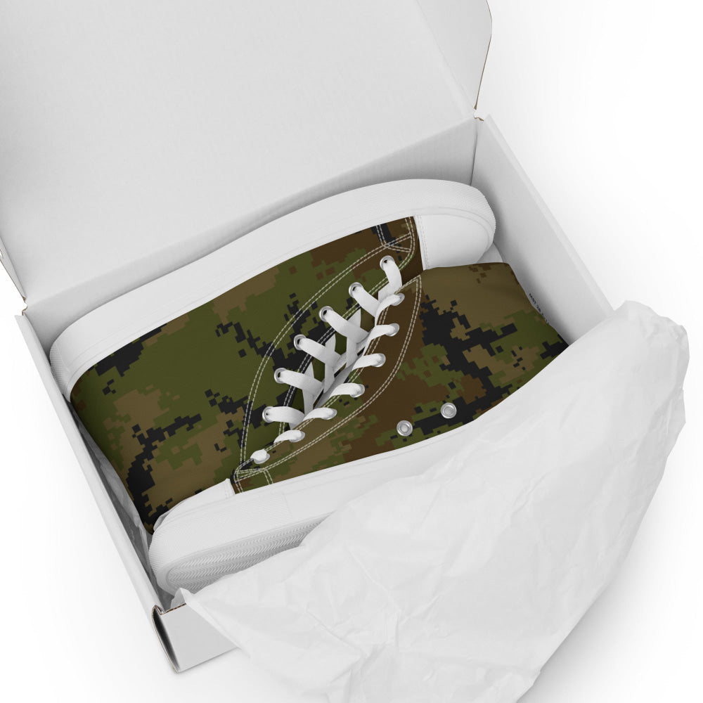 Thailand Marine Corps 2009 Digital CAMO Men’s high top canvas shoes - Mens High Top Canvas Shoes