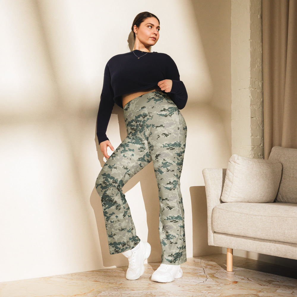 Thailand Navy Digital CAMO Flare leggings - Womens Leggings