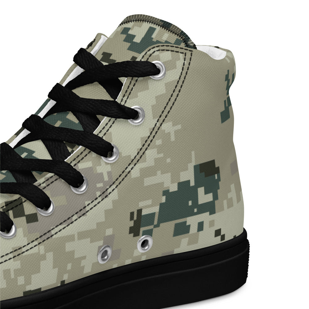 Thailand Navy Digital CAMO Men’s high top canvas shoes - Mens High Top Canvas Shoes