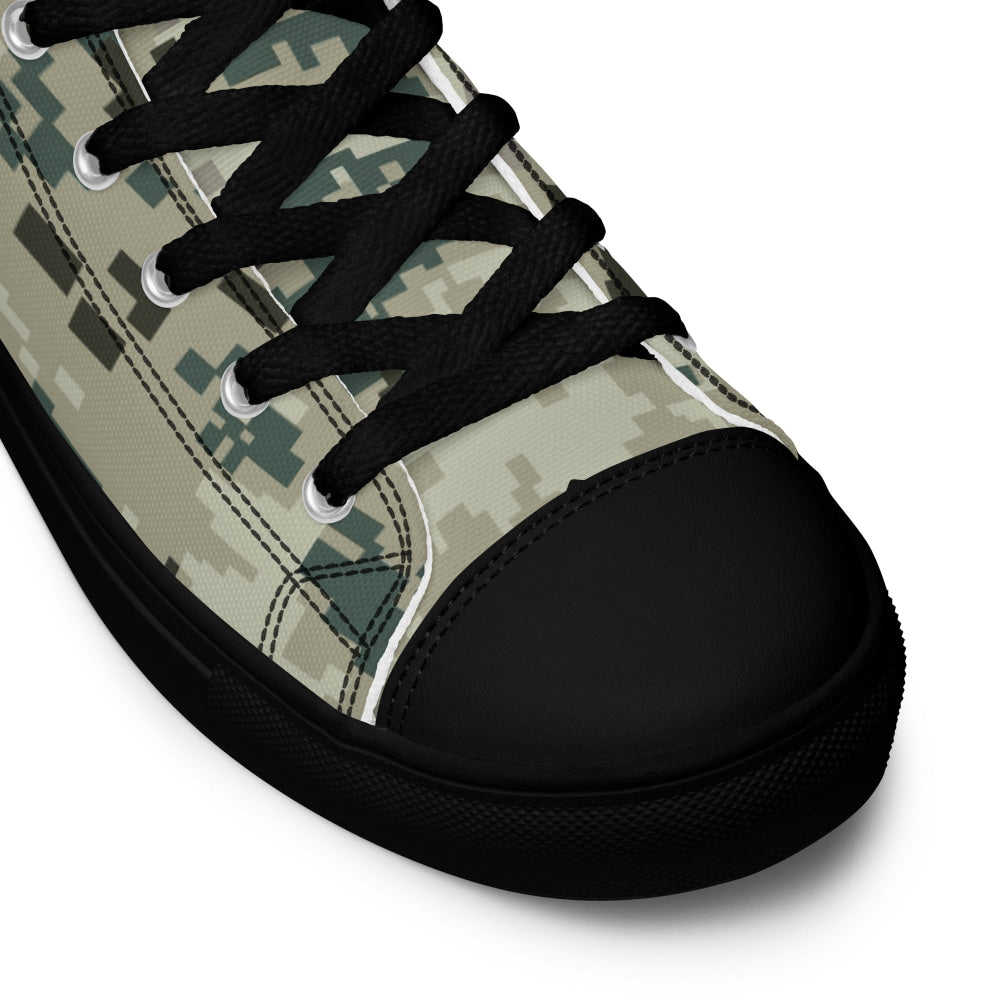 Thailand Navy Digital CAMO Men’s high top canvas shoes - Mens High Top Canvas Shoes