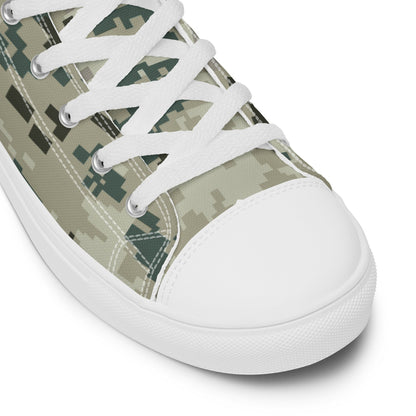 Thailand Navy Digital CAMO Men’s high top canvas shoes - Mens High Top Canvas Shoes