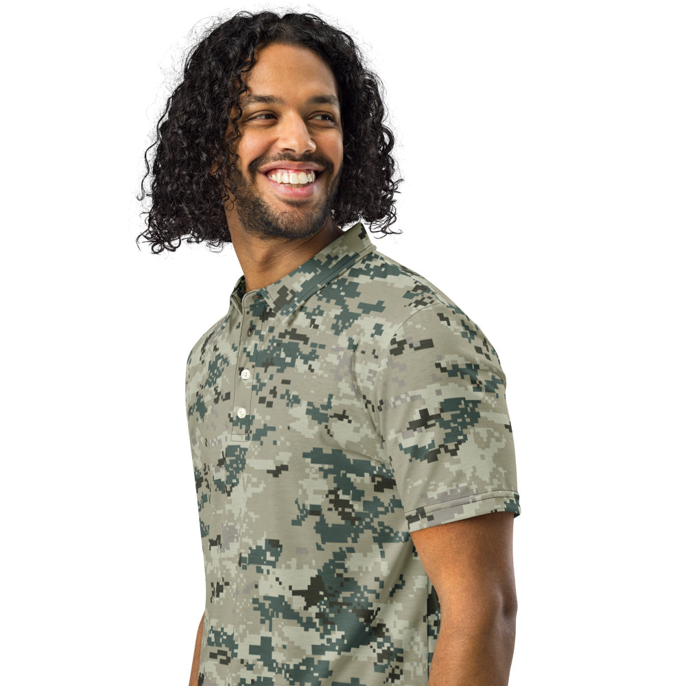 Thailand Navy Digital CAMO Men’s slim fit polo - Mens Slim Fit Polo