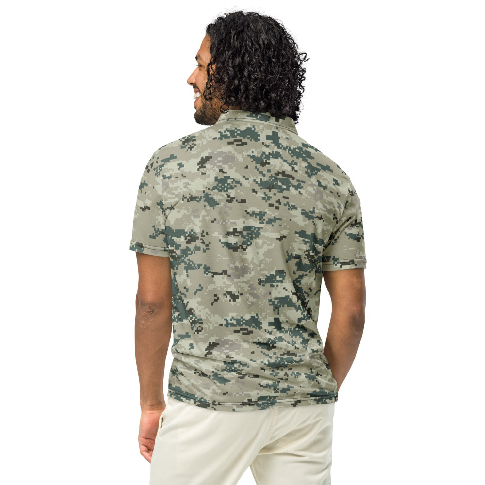 Thailand Navy Digital CAMO Men’s slim fit polo - Mens Slim Fit Polo