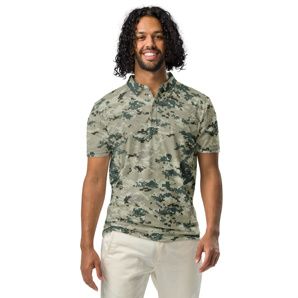 Thailand Navy Digital CAMO Men’s slim fit polo - Mens Slim Fit Polo