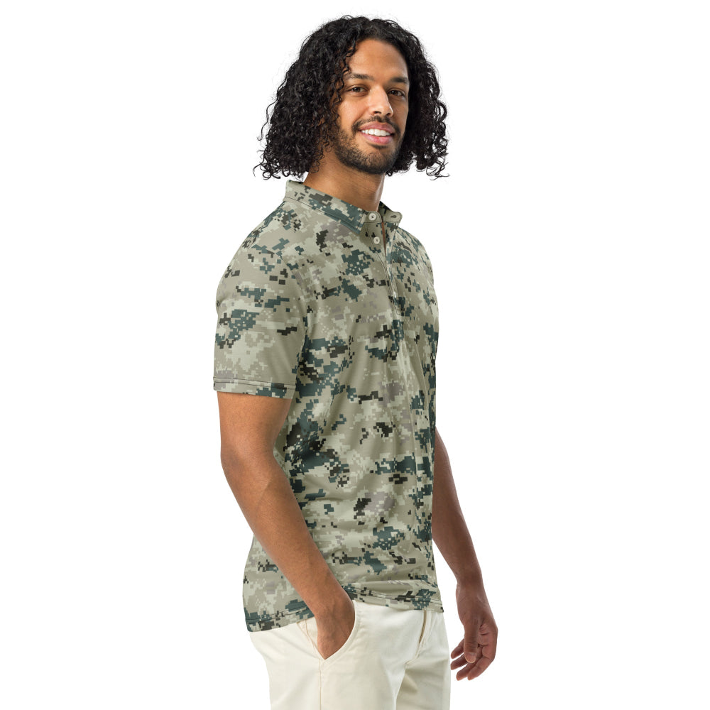 Thailand Navy Digital CAMO Men’s slim fit polo - Mens Slim Fit Polo