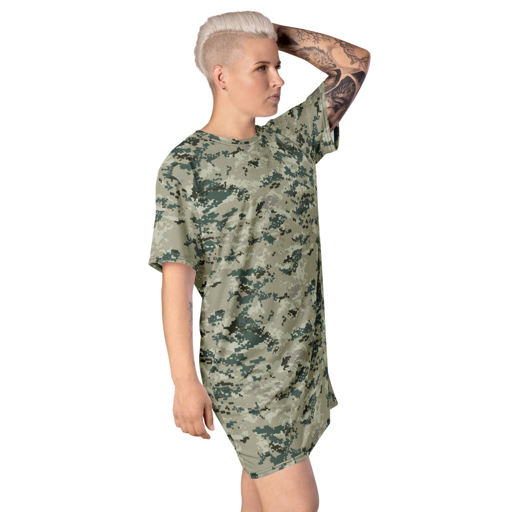 Thailand Navy Digital CAMO T-shirt dress - Womens T-Shirt Dress