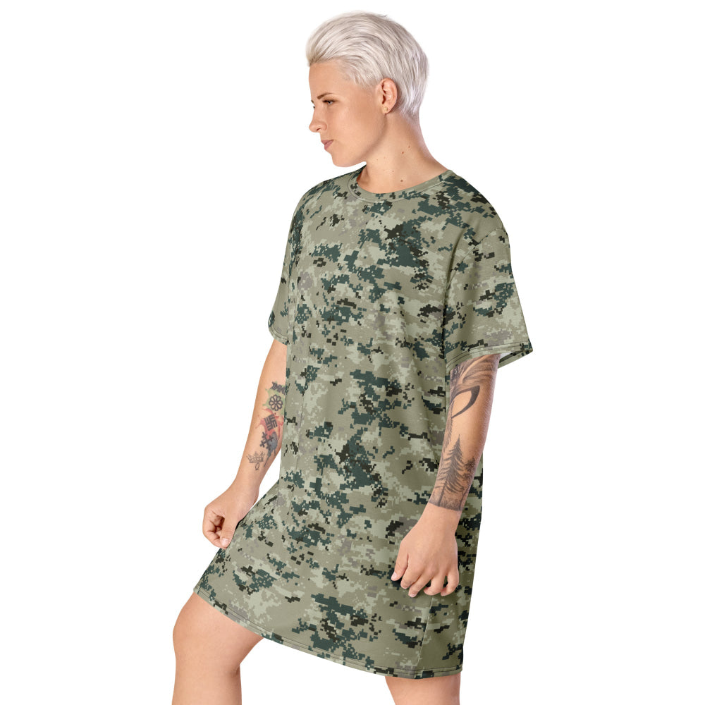 Thailand Navy Digital CAMO T-shirt dress - Womens T-Shirt Dress