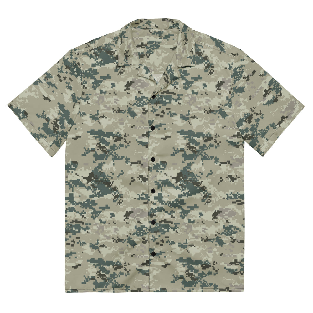 Thailand Navy Digital CAMO Unisex button shirt - 2XS - Button Shirt