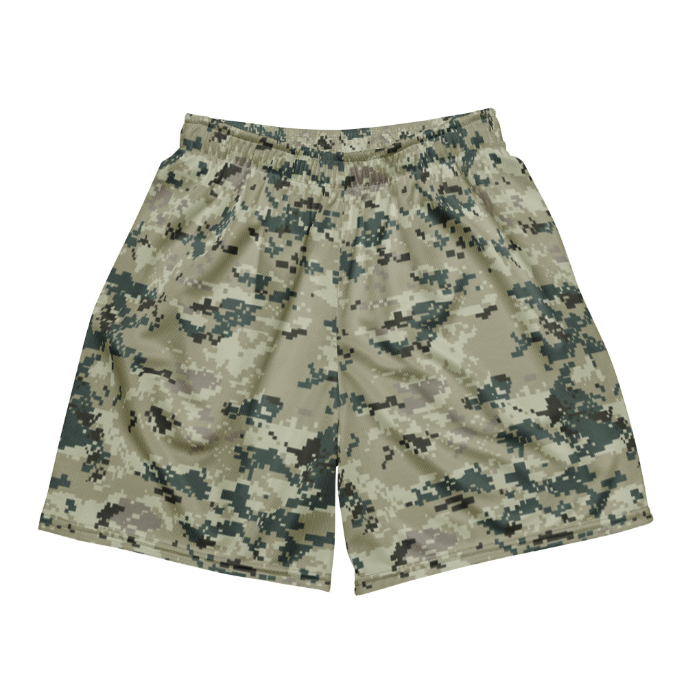 Thailand Navy Digital CAMO Unisex mesh shorts - 2XS - Mesh Shorts