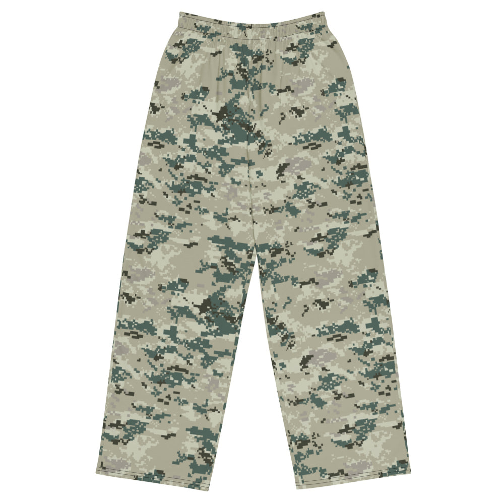 Thailand Navy Digital CAMO unisex wide-leg pants - 2XS - Unisex Wide-Leg Pants