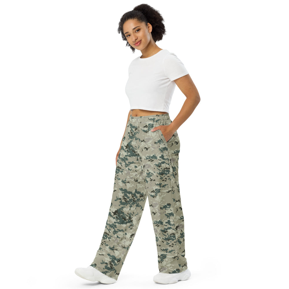 Thailand Navy Digital CAMO unisex wide-leg pants - Unisex Wide-Leg Pants