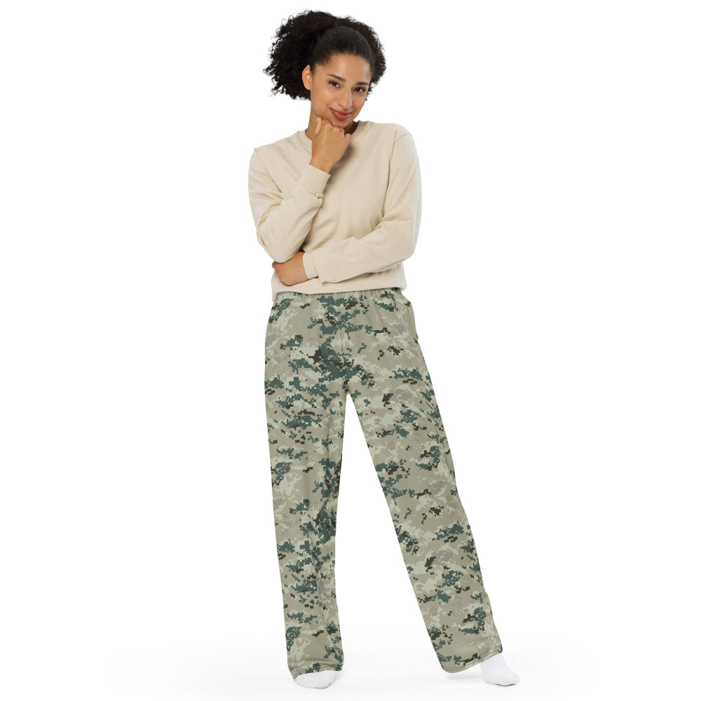 Thailand Navy Digital CAMO unisex wide-leg pants - Unisex Wide-Leg Pants