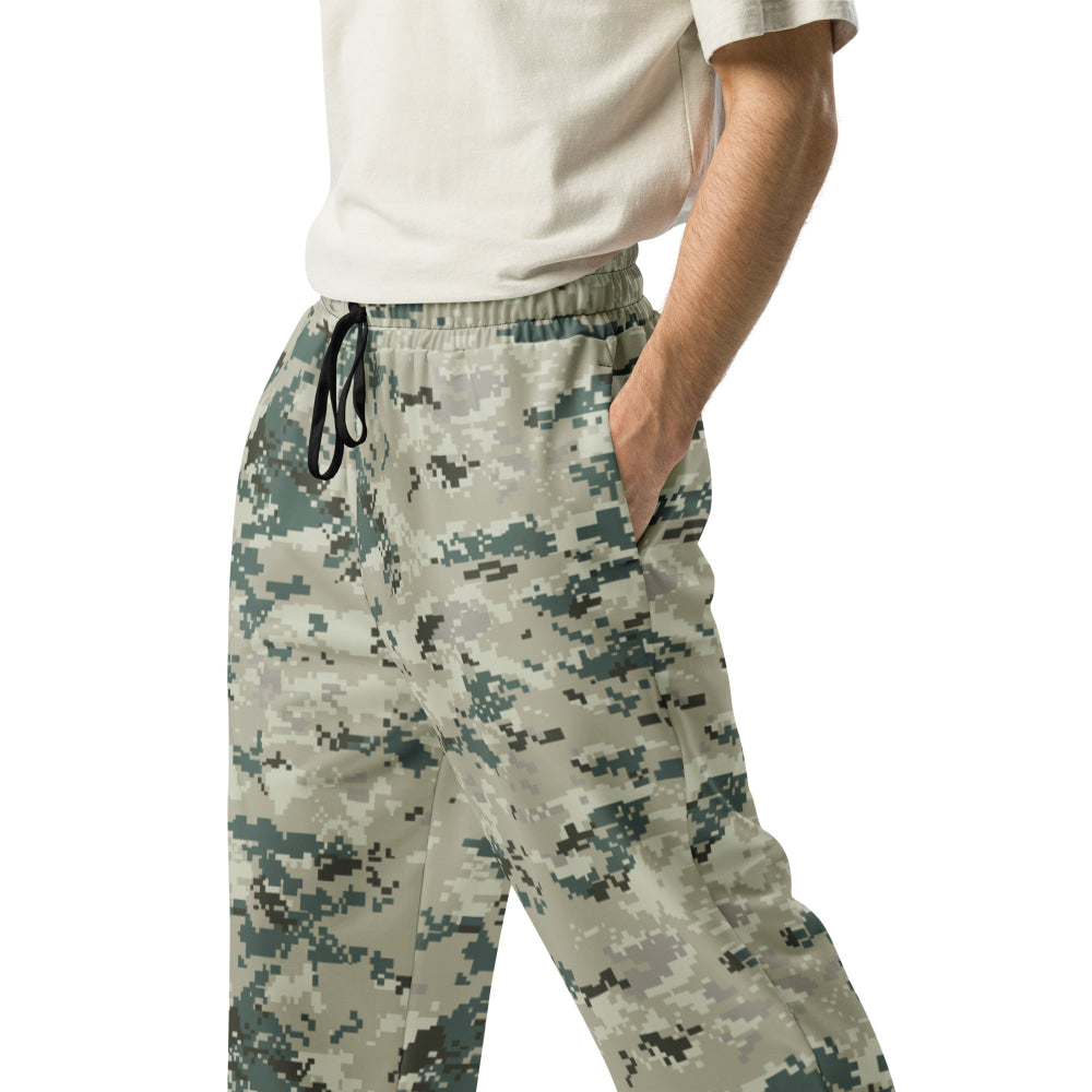 Thailand Navy Digital CAMO Wide-leg joggers - Unisex Joggers