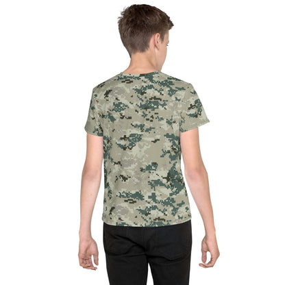 Thailand Navy Digital CAMO Youth crew neck t-shirt - Crew Neck T-shirt