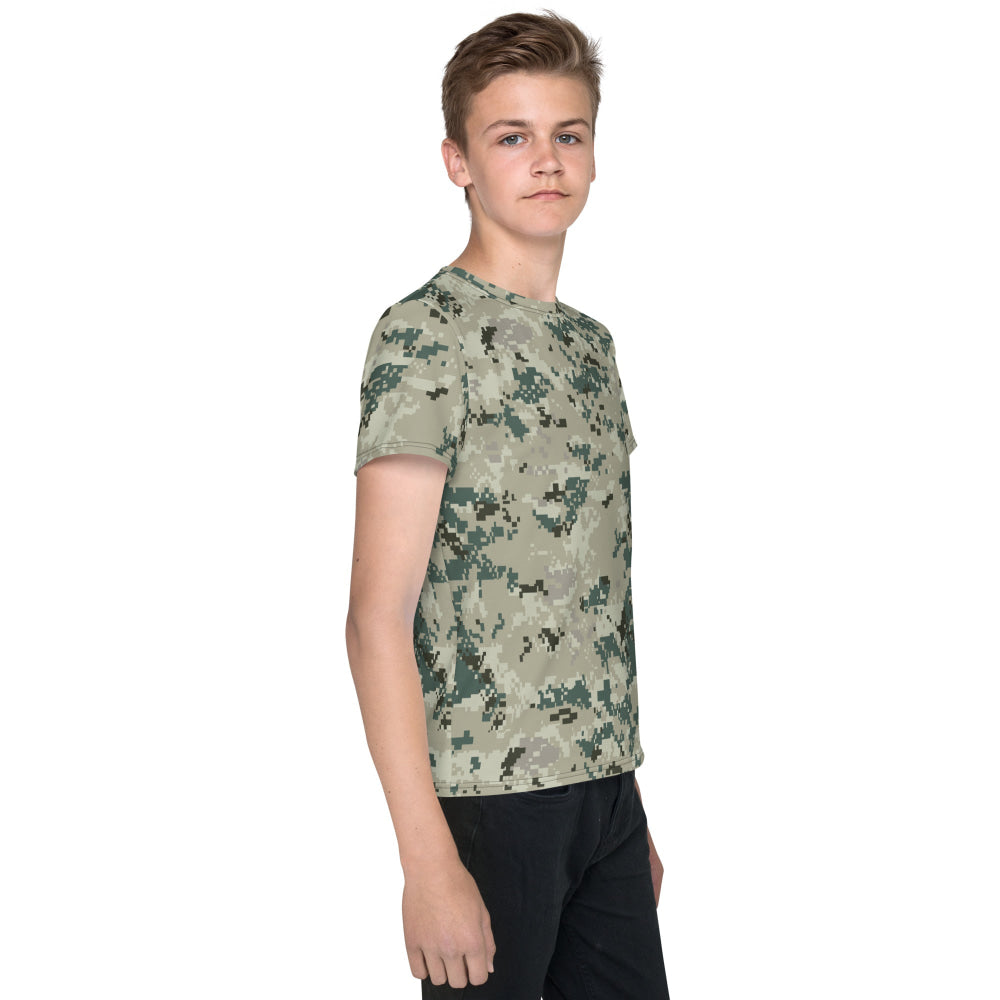 Thailand Navy Digital CAMO Youth crew neck t-shirt - Crew Neck T-shirt