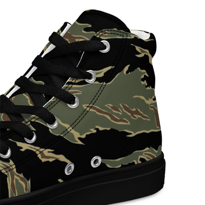 Thailand “Tadpole” (TSP) Tiger Stripe CAMO Mens high top canvas shoes - High Top Canvas Shoes