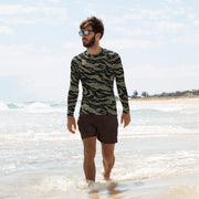 Tiger Stripe Tadpole CAMO Mens Long-sleeve Rash Guard - XS