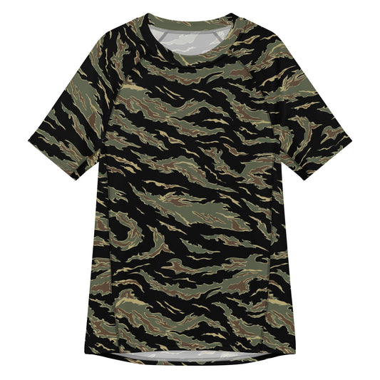 Thailand “Tadpole” (TSP) Tiger Stripe CAMO Mens Short-Sleeve Rash Guard - 2XS - Short-sleeve Guards