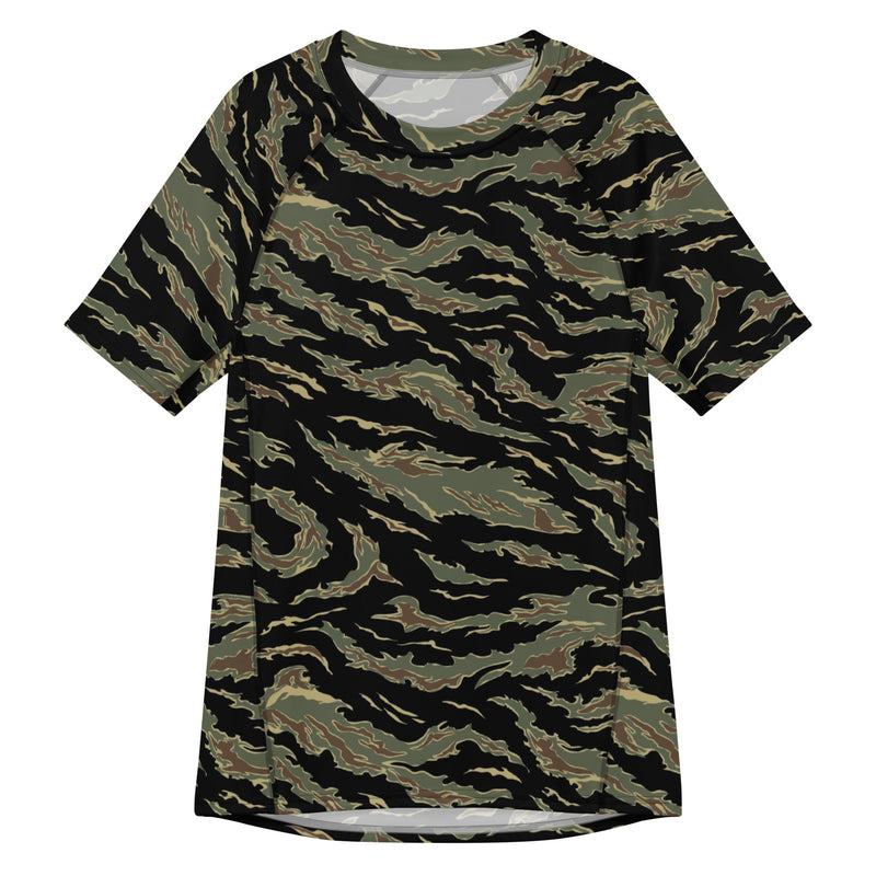 Tiger Stripe Tadpole CAMO Mens Short-Sleeve Rash Guard - 2XS - SS