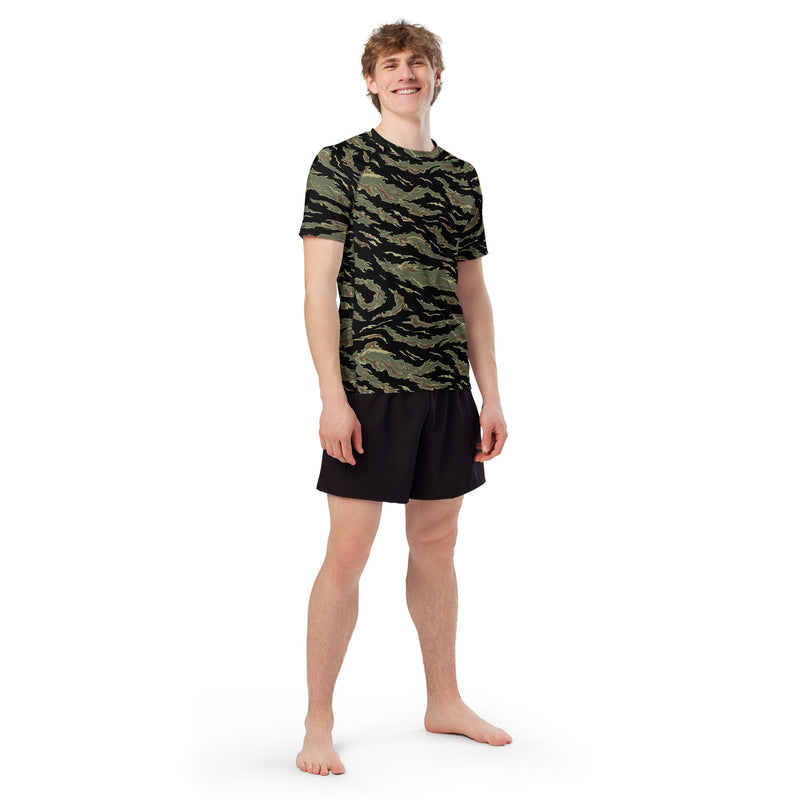 Tiger Stripe Tadpole CAMO Mens Short-Sleeve Rash Guard - SS