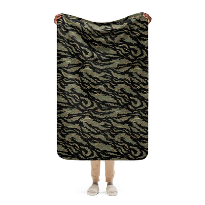 Thailand “Tadpole” (TSP) Tiger Stripe CAMO Sherpa blanket - 37″×57″ - Blankets