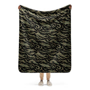 Tiger Stripe Tadpole CAMO Sherpa Blanket - 50″×60″
