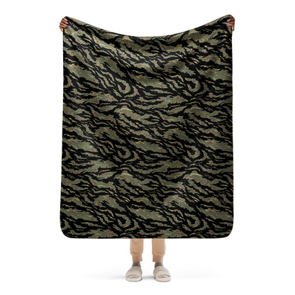 Thailand “Tadpole” (TSP) Tiger Stripe CAMO Sherpa blanket - 50″×60″ - Blankets