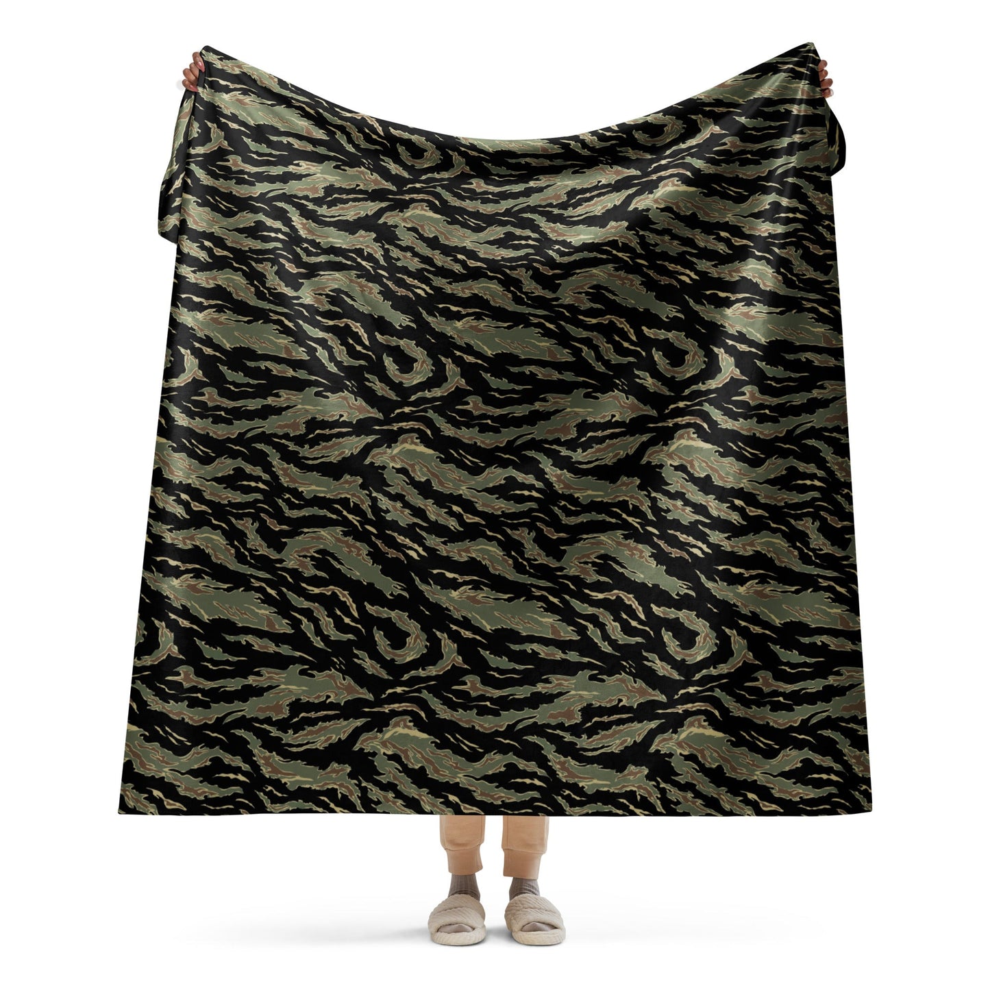 Thailand “Tadpole” (TSP) Tiger Stripe CAMO Sherpa blanket - 60″×80″ - Blankets