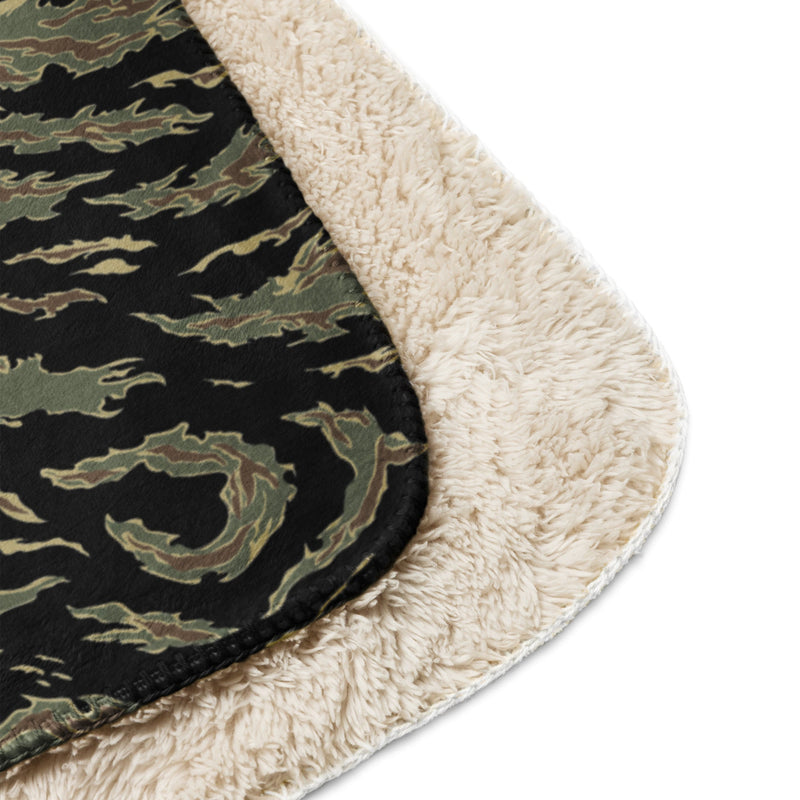 Tiger Stripe Tadpole CAMO Sherpa Blanket