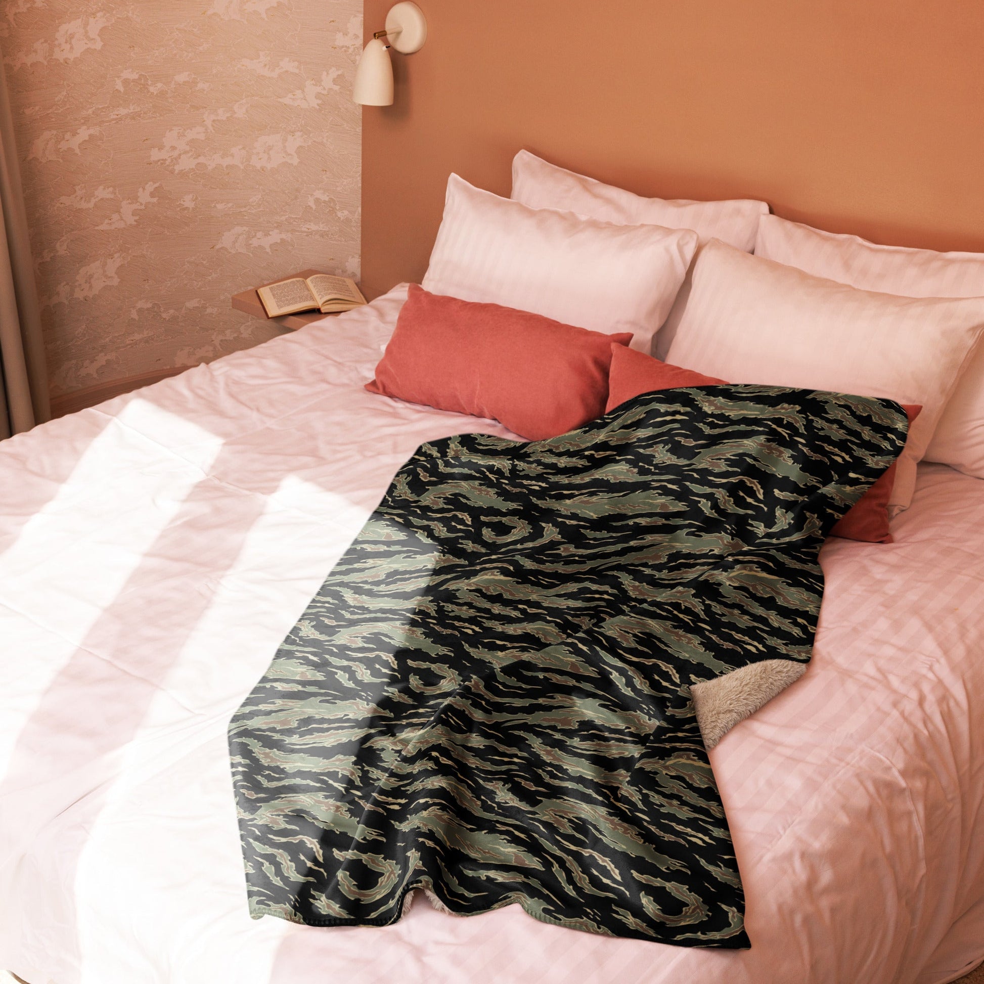 Thailand “Tadpole” (TSP) Tiger Stripe CAMO Sherpa blanket - Blankets