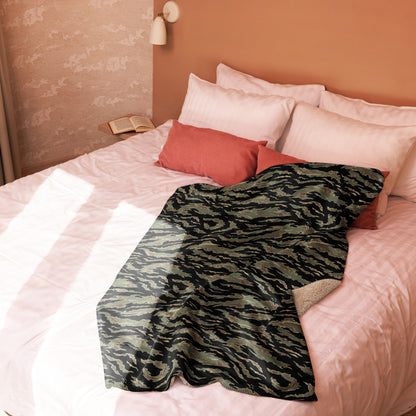Thailand “Tadpole” (TSP) Tiger Stripe CAMO Sherpa blanket - Blankets