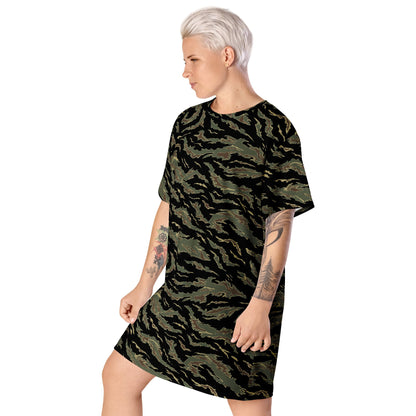 Thailand “Tadpole” (TSP) Tiger Stripe CAMO T-shirt dress - Womens T-Shirt Dresses